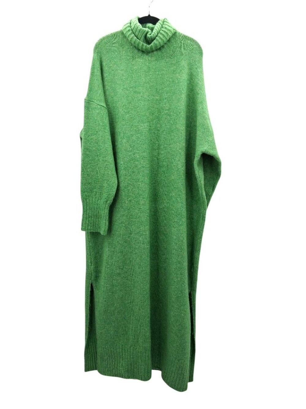 Anthropologie Daily Practice Karigan Turtleneck Sweater Dress Kelly Green XL
